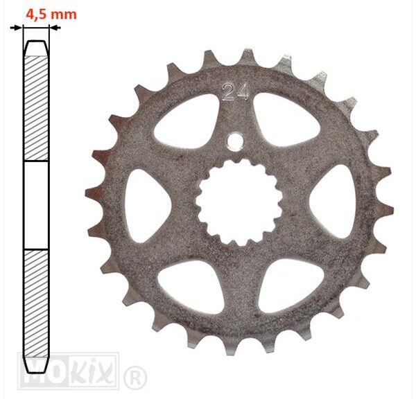 Voortandwiel Tomos A35 (AKW Youngster) 24tands - IGM
