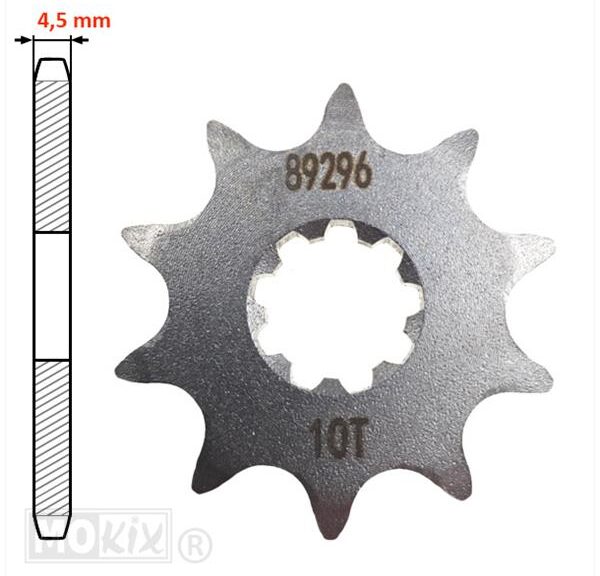 Piñón delantero Puch Maxi de 10 dientes IGM