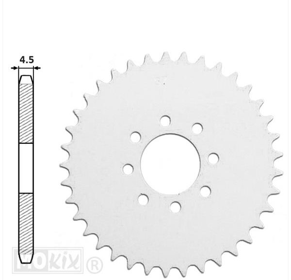 Achtertandwiel Tomos A35/A3 UNI 42.5mm 8 Gats 37t - IGM