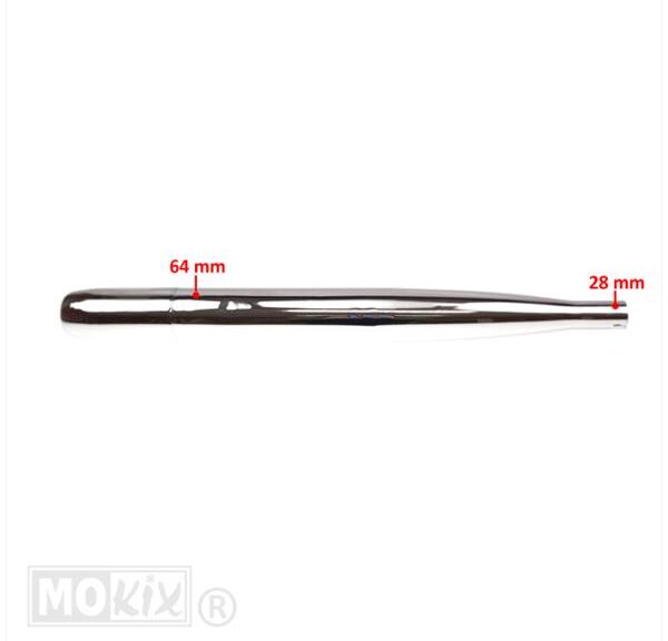 Uitlaat Sachs KS 64x28mm Chroom Silex