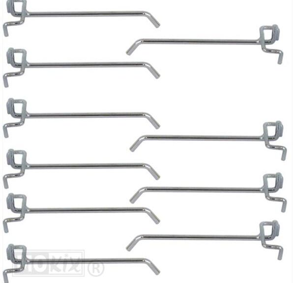 Mokix Expositie Haak 13cm 10st Chroom
