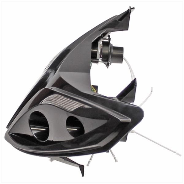 Koplamp Peugeot Speedfight 2 Zwart +LED H4 - Afbeelding 2