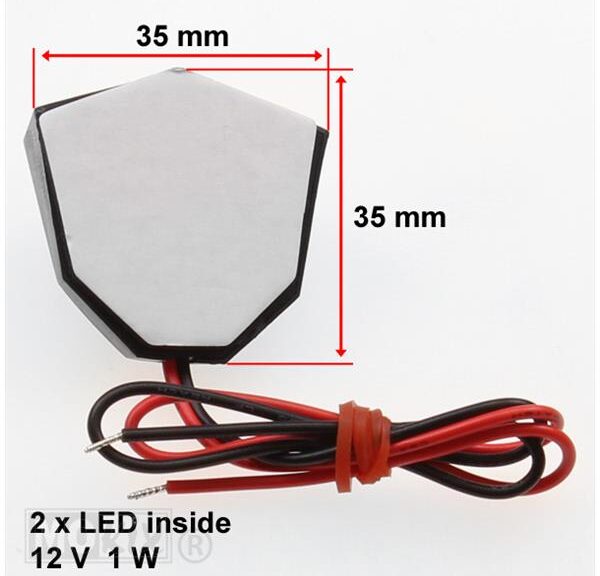 Kentekenplaatverlichting LED Zwart
