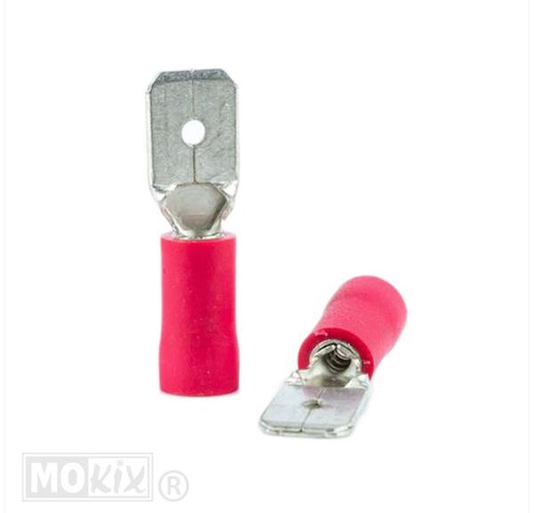 Schuifstekker Plat MAN ISO 6.3 X 0.8mm Rood (10)