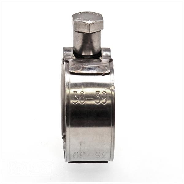 Uitlaatklem Bocht 36-39mm (20mm) M8 RVS - Afbeelding 2