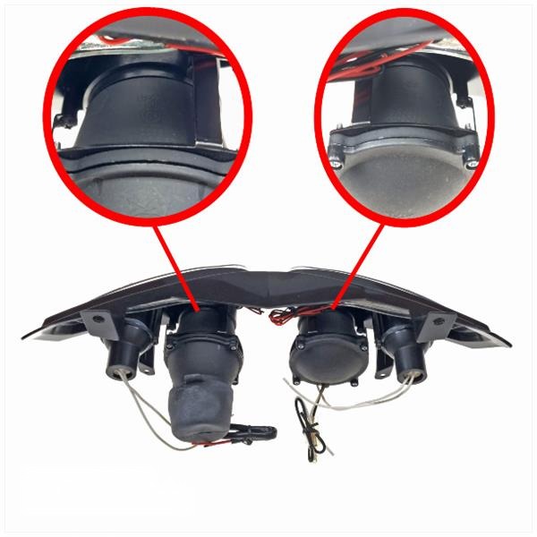 Koplamp Peugeot Speedfight 2 CE LED RAW Zwart - Afbeelding 3