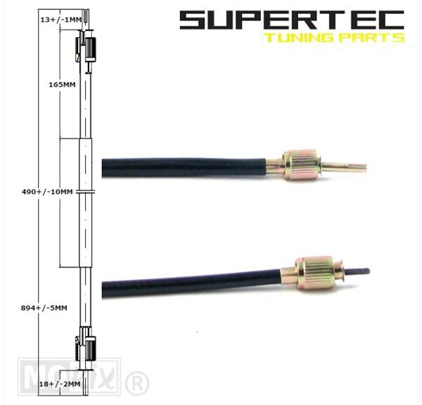 Kabel KM Teller China 4T GY6 Stift/Sleuf Supertec