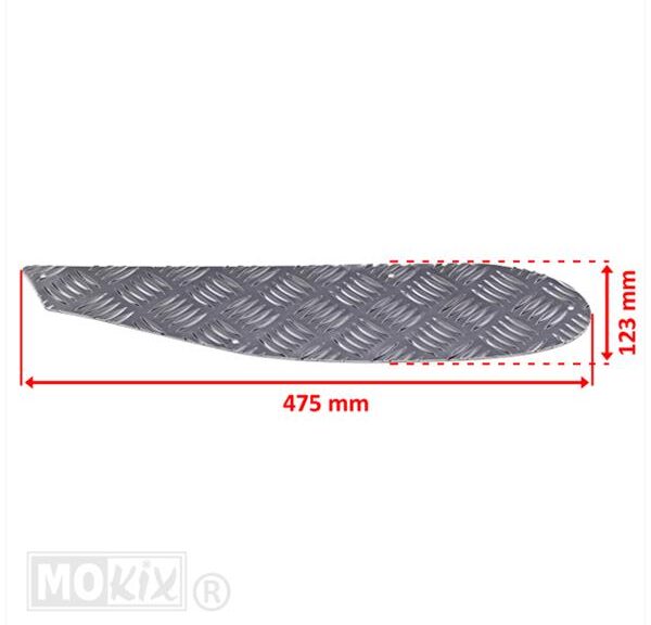 Treeplaatset Aprilia SR2000 Aluminium