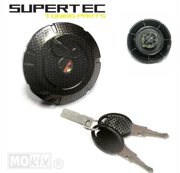 Tankdop Derbi Senda DRD 125cc Carbon + Slot - Supertec