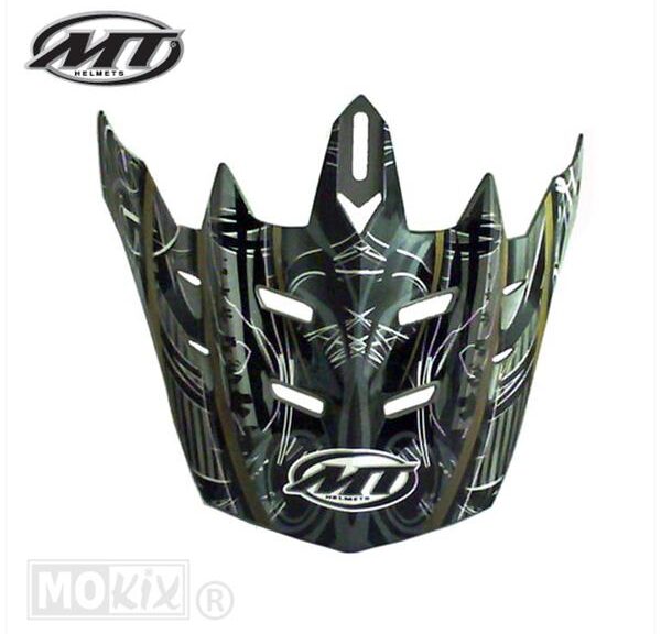 Helm Klep MX-1 Plague Zilver - MT Helmets