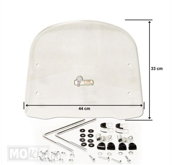 Windscherm UNI Retro KMX Medium Compleet