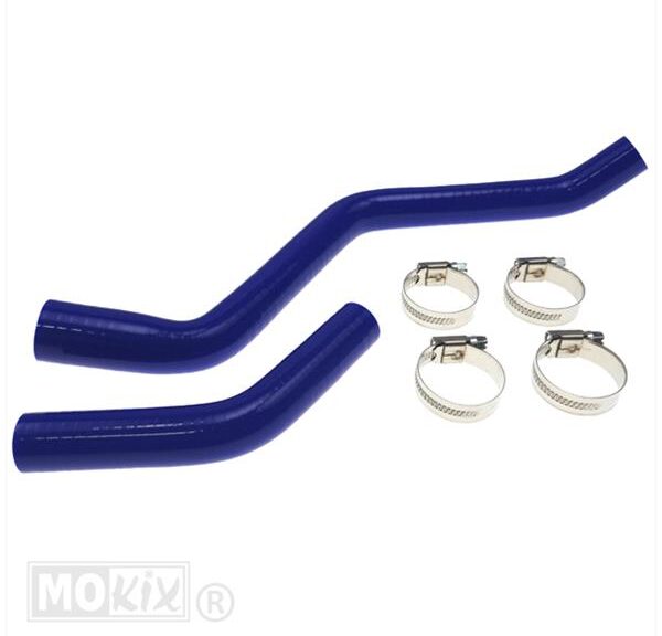 Koelslangset Siliconen Derbi Senda-R e3/e4 Blauw - Supertec