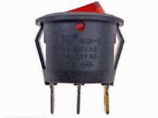 Schakelaar UNI AAN/UIT Rond 20mm Rood Elec