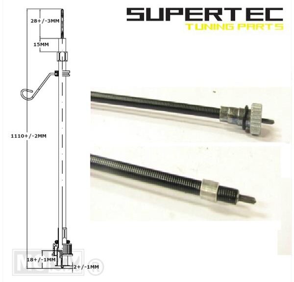 Kabel KM Teller Piaggio ET2 ET4 50-125 Supertec