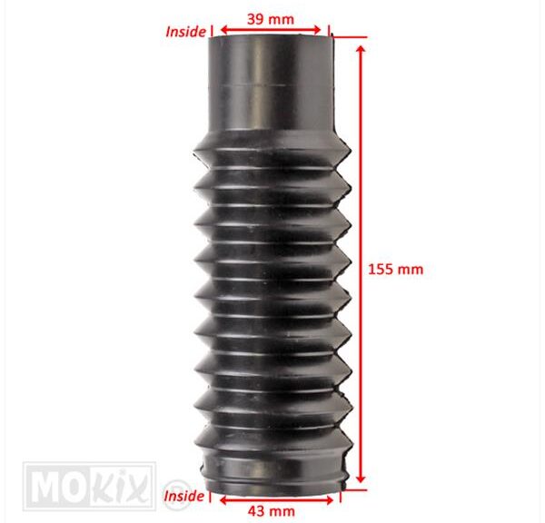 Zestaw gum przedniego widelca Yamaha FS1, czarny, 155 mm, ST - Supertec