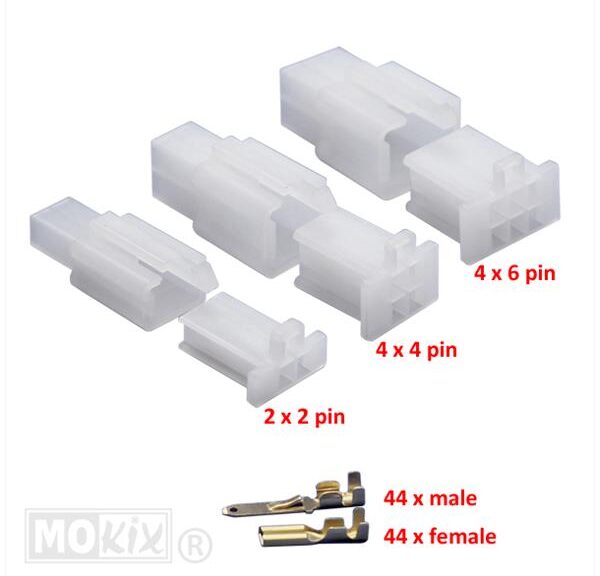 Connector Stekker Plugset 2/4/6 Pins 108delig