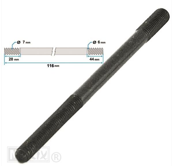 Cilinder Tapeind UNI M7>M6 116mm (1)