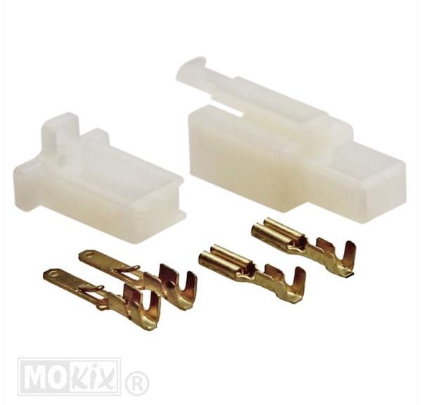 Connector Stekker Plugset 2 Pins  6delig