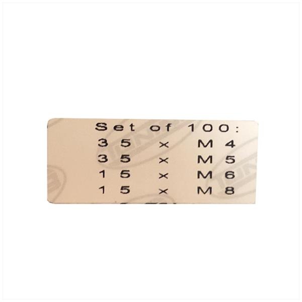 Nylon Ring SET M4/M5/M6/M8 100stuks - Afbeelding 2