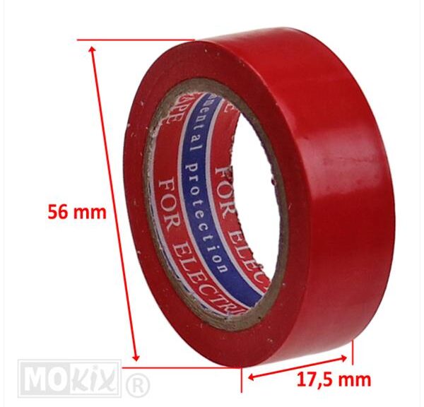 PVC Tape Zwart/Rood/Geel/Blauw/WIT  10stuks