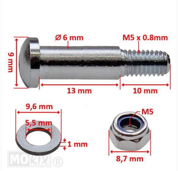Hevel Bout Tomos/Puch/Vespa 5x25 13/10