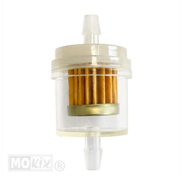 Benzinefilter UNI Voor 6mm Slang Rond GY6 (1) - Supertec