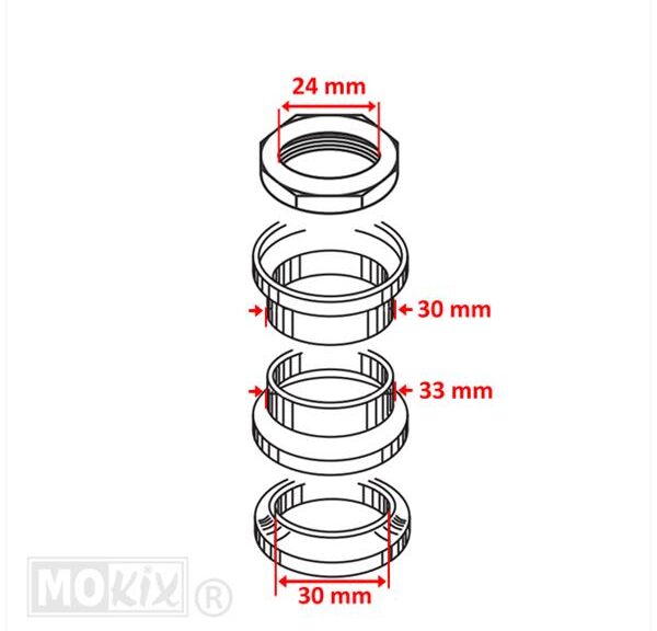 Balhoofdset SYM JET/Euro-X ST - Supertec