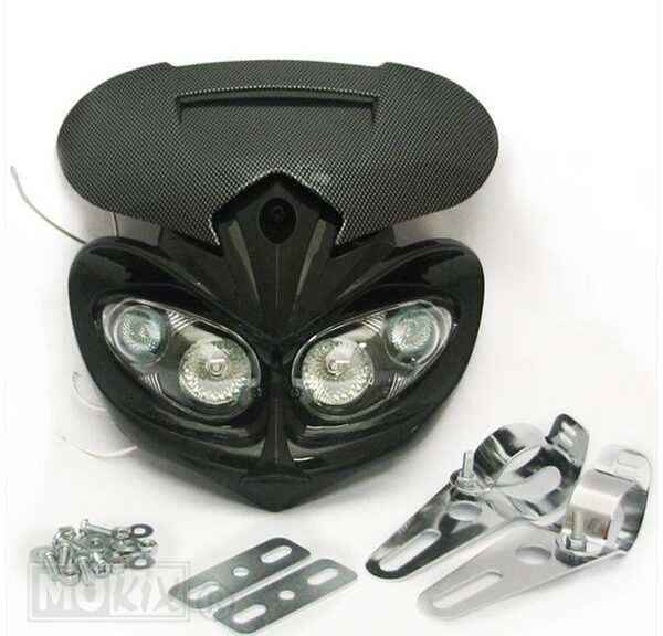Koplampspoiler Quadro-Halogeen Carbon Supertec