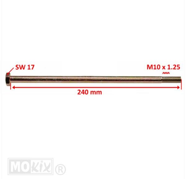 Achtervork-AS Yamaha FS1/DX M10 X 25mm - Supertec