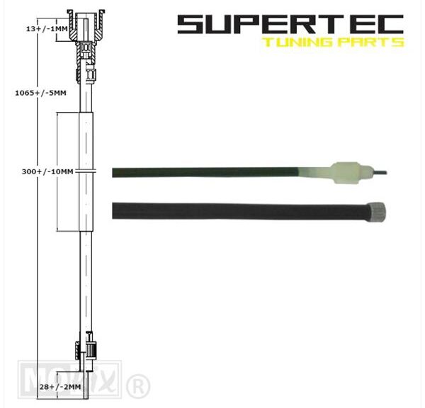 Kabel KM Teller Peugeot Buxy Speedake Tot 97 ST - Supertec