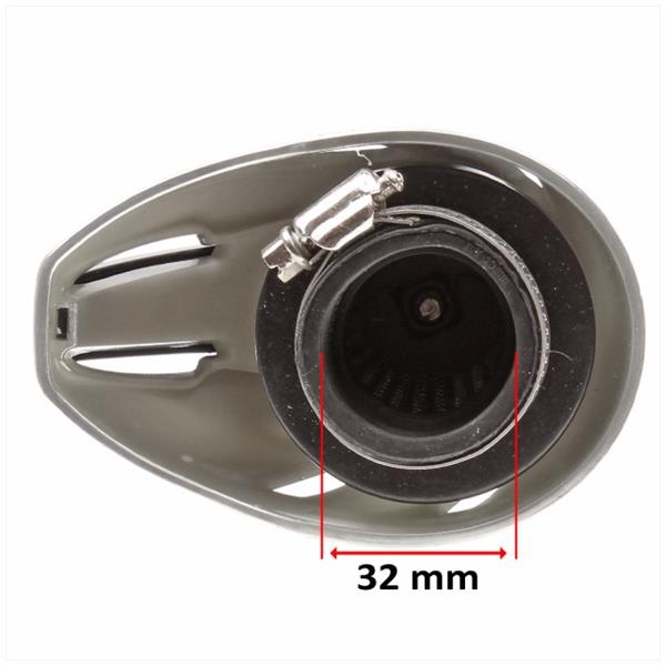 Powerfilter MKX Ovaal 32mm Chroom - Afbeelding 3