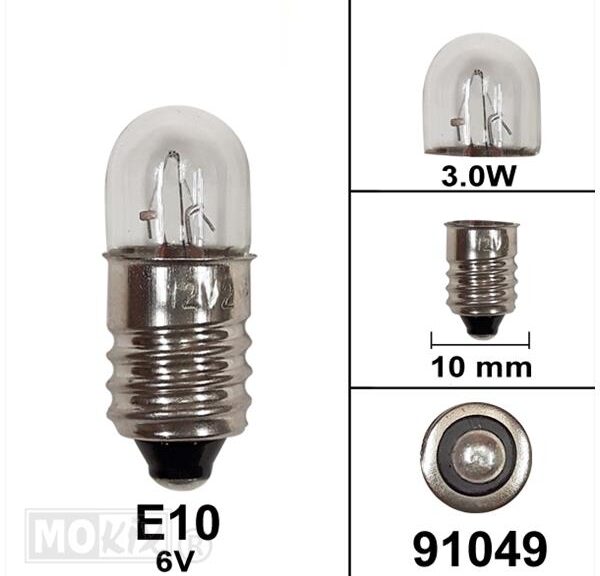 Lamp E10  6V 3.0W (1)