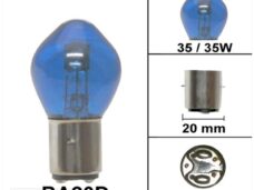 Lamp BA20D 12V 35/35W Blauw Paint (1) - Bollard