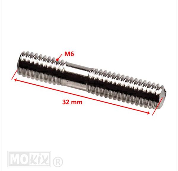 Uitlaat Tapeind SET UNI M6x32 Compleet (2) SP