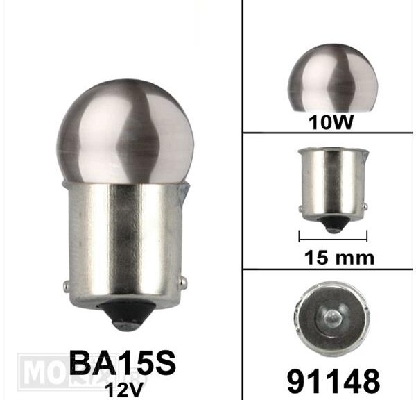 Lamp BA15S 12V 10W Mirror Elec (1)