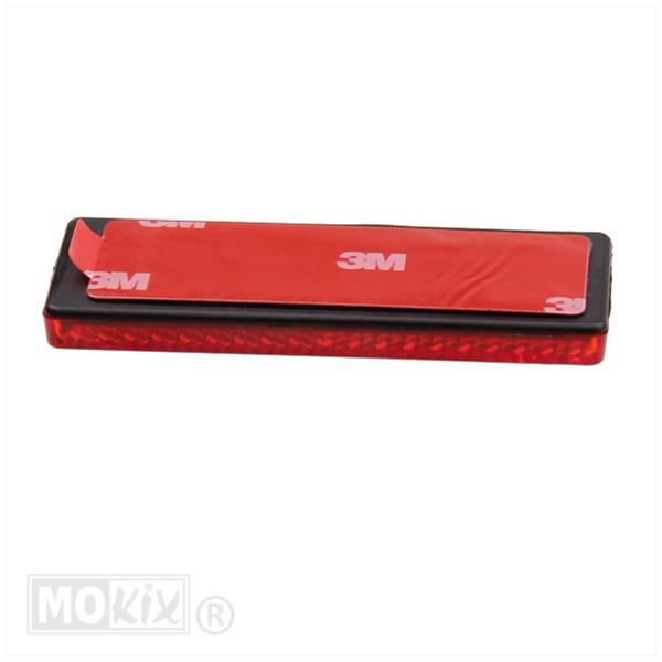 Reflector Rechthoek 85.5x31.5 Rood Plak CE - Afbeelding 2