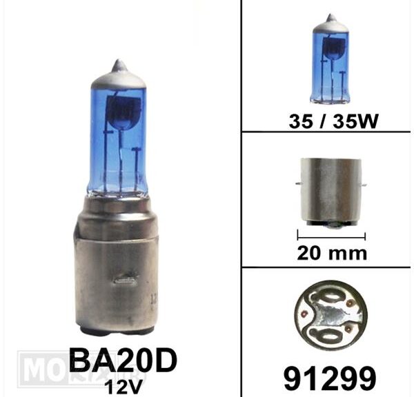 Lamp BA20D 12V 35/35W Halogeen S-White Flosser (1)