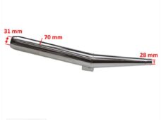 Uitlaat Kreidler 6.3 MET Knik 28mm Chroom