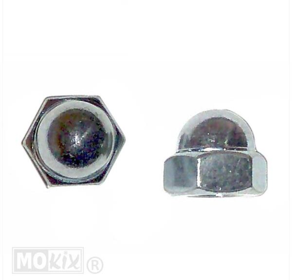 Moer M10 X 1.25 Dopmoer Chroom 2stuks - Bollard