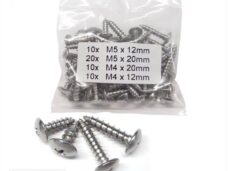 Parkerset Inox m4/m5 12/20mm Sortie 50stuks