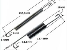 Zijstandaardveer Derbi Senda-SM 143mm 2011 SET