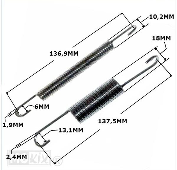 Zijstandaardveer Derbi Senda-SM 143mm 2011 SET