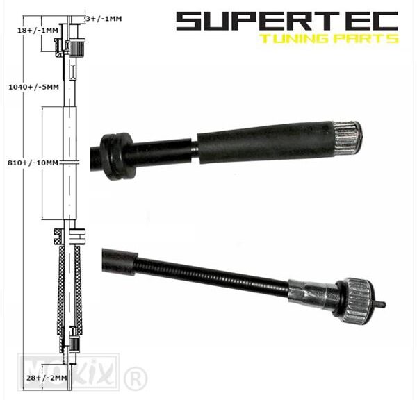 Cable Speedometer Piaggio FLY ET2/ET4 '05 50/125 ST - Supertec