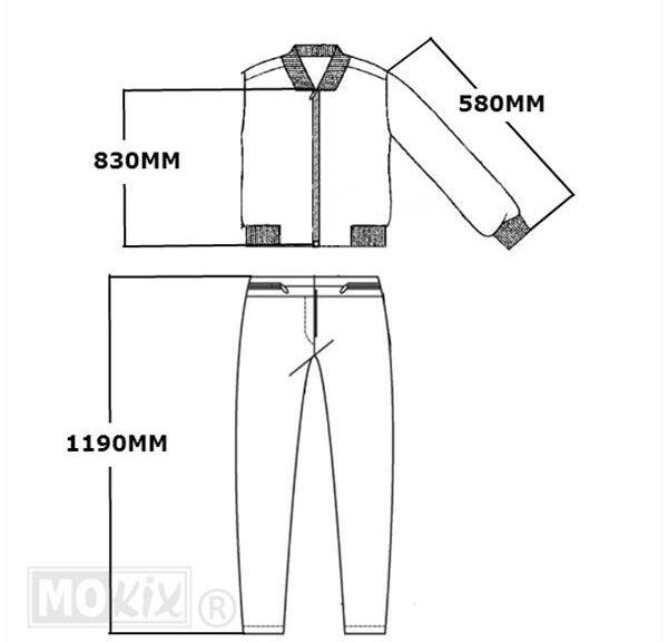 Regenpak MKX Blauw XL