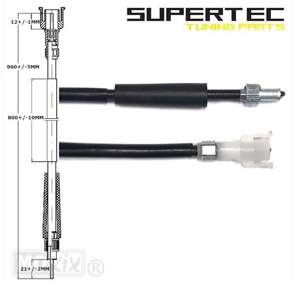 Kabel KM Teller Piaggio Typhoon 50-125/NRG ST - Supertec