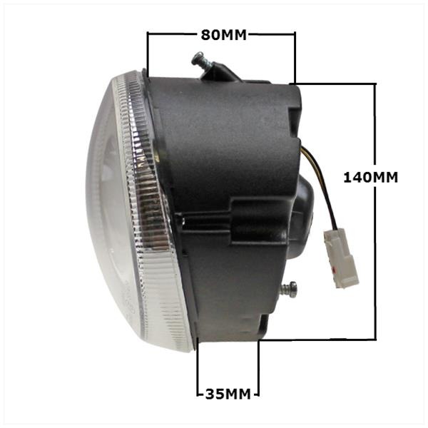 Koplamp Piaggio Vespa LX 125/150cc (12v 60/55w) - Afbeelding 3