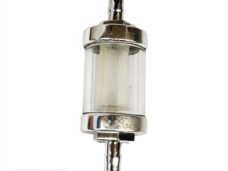 Benzinefilter PVC Glas/Chroom Voor 5mm Slang (1) - Supertec