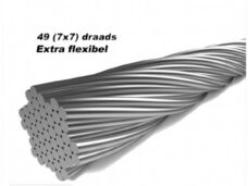 Kabel GAS UNI Compleet 49dr. 2.25 Meter Elvedes
