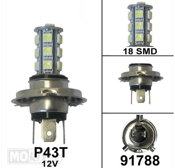 Lamp P43T 12V 18 SMD Bollard (1)