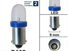 Lamp BA9S  6V/12V LED Blauw Bollard (2)